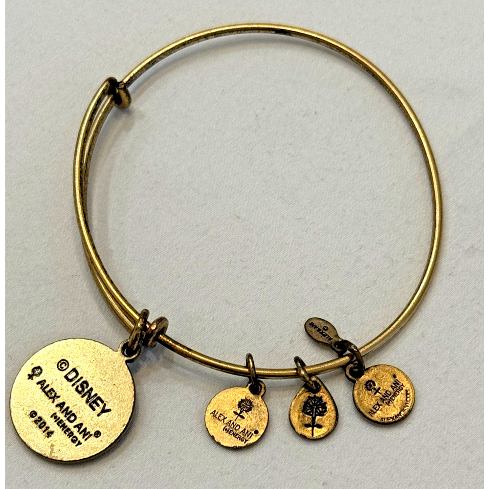 Disney Alex And Ani Hollywood Studios Sorcerer Hat Gold Bangle Charm Bracelet - Picture 2 of 9